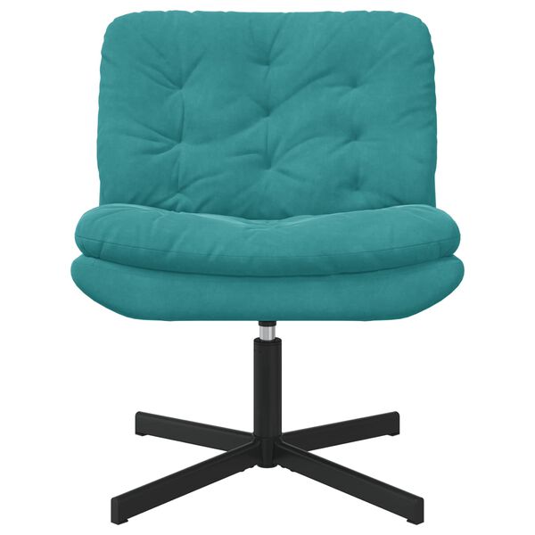 vidaXL Svingende afslapningsstol Turkis 63 x 75 x 76 cm Fl&oslash;jl