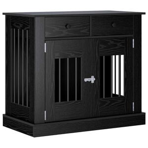 vidaXL Hundekasse m&oslash;bel Sort eg 90 x 47,5 x 80 cm Konstrueret tr&aelig;
