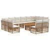 vidaXL Havesofa S&aelig;t 13 stk. Naturlig og Creme Hvid polyrattan
