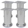 vidaXL 4 runde sofaben i krom 120 mm