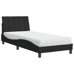 vidaXL seng med madras Hanko 80x200 cm velour sort