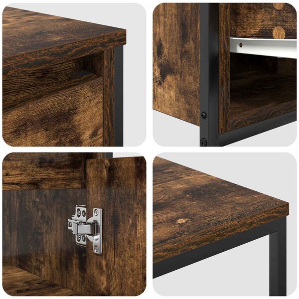 vidaXL Badev&aelig;relsesm&oslash;bel s&aelig;t 2 pcs R&oslash;get Eg og Sort Konstrueret tr&aelig;