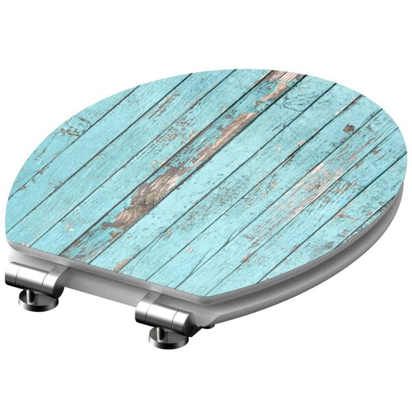 SCH&Uuml;TTE toilets&aelig;de med soft close-funktion BLUE WOOD MDF h&oslash;jglans