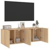 vidaXL v&aelig;gh&aelig;ngte tv-borde 2 stk. 60x30x41 cm sonoma-eg
