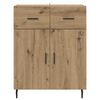 vidaXL Sideboard Artisan Egetr&aelig; 69,5 x 34 x 90 cm Konstrueret tr&aelig;