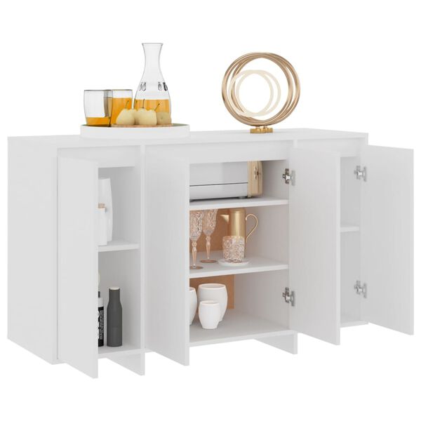 vidaXL skænk 120x41x75 cm konstrueret træ hvid