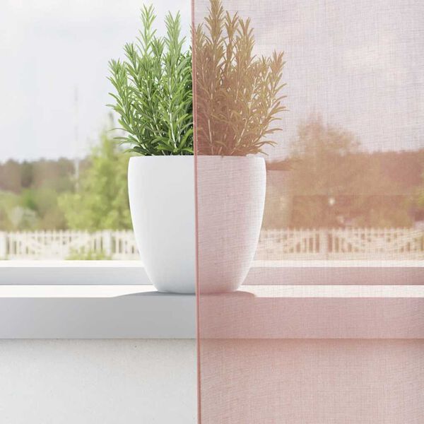 vidaXL voile-gardiner med øskner 2 stk. 140x225 cm lyserød