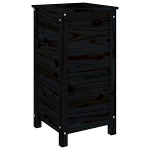 vidaXL plantekasse 40x40x78 cm massivt fyrretr&aelig; sort