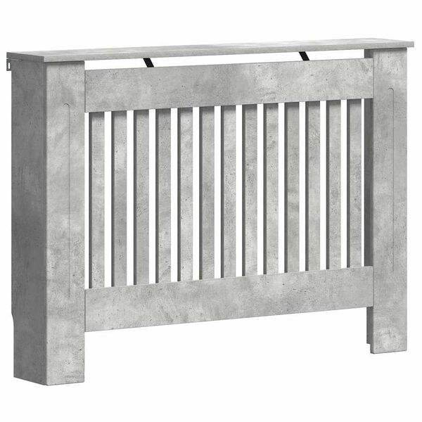 vidaXL Radiatorcover Beton Grå 112 x 19 x 81,5 cm Konstrueret træ