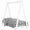 vidaXL sengeramme til juniorseng 70x140 cm massivt fyrretr&aelig; hvid