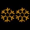 vidaXL snefnug 2 stk. 38x37 cm med LED-lys varmt hvidt lys