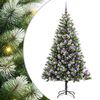 vidaXL Kunstig H&aelig;ngslet Juletr&aelig; med Flocket Sne 300 LED'er Varm hvid