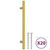 vidaXL skabsh&aring;ndtag 20 stk. 160 mm rustfrit st&aring;l guldfarvet
