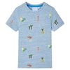 T-shirt til b&oslash;rn str. 140 bl&aring;meleret