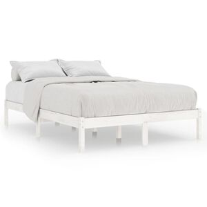 vidaXL sengestel 180x200 cm Super King massivt fyrretr&aelig; hvid