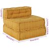 vidaXL Modulsofa 4 pcs Gul Stof