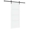 vidaXL Skyded&oslash;r ORKDAL 86 x 211 cm Konstrueret tr&aelig; Hvid og sort