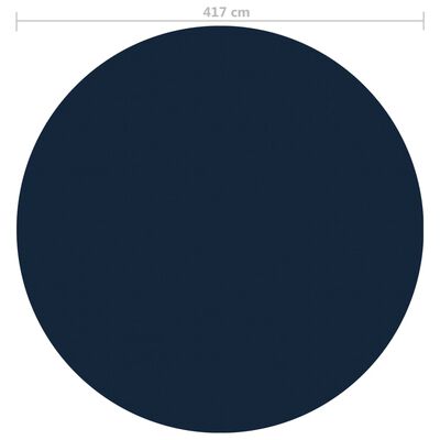 vidaXL flydende solopvarmet poolovertræk 417 cm PE sort og blå