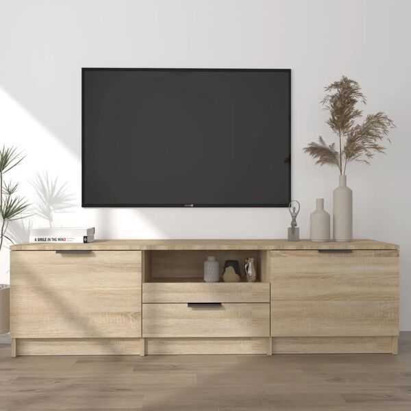 vidaXL TV-skab Sonoma eg 140x35x40 cm konstrueret træ