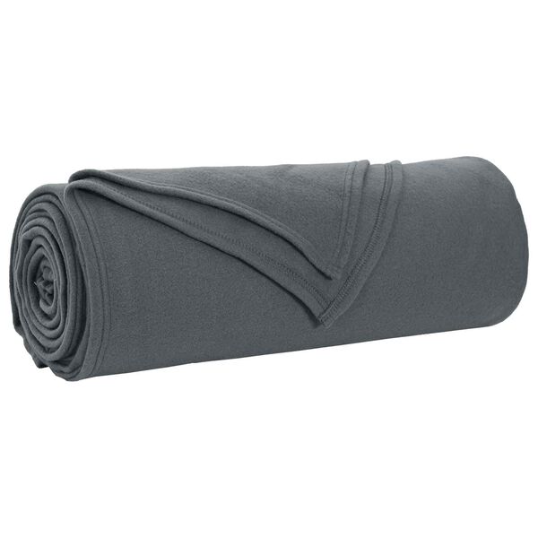 vidaXL Kastet&aelig;pper 6 pcs M&oslash;rkegr&aring; 280 x 210 cm Fleece