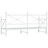vidaXL daybed med udtr&aelig;k uden madras 75x190 cm st&aring;l hvid