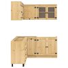 vidaXL Kabinet med skuffe SKI 10 pcs HonningBrun Massiv fyrretr&aelig;