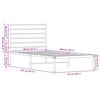 vidaXL sengeramme med sengegavl 80x200 cm metal sort