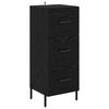 vidaXL Sideboard med skuffe Sort eg 34 x 34.5 x 90 cm Konstrueret tr&aelig;