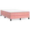vidaXL Boxspring sengeramme 120x200 cm fl&oslash;jl pink