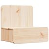 vidaXL Sengebord med skuffe Brun 44 x 32,5 x 40 cm Massivt fyrretr&aelig;