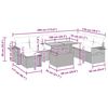 vidaXL sofasæt til haven 8 dele med hynder polyrattan akacietræ sort
