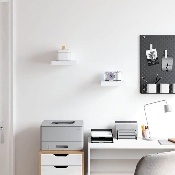 vidaXL v&aelig;ghylder 2 stk. 23x23,5x3,8 cm MDF hvid