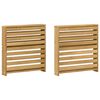 vidaXL Arml&aelig;nsmodul 2 pcs Hvid 58,5 x 10 x 61 cm Massivt Akacietr&aelig;