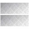 vidaXL Trappe Tread 2 stk. 50 x 20 cm S&oslash;lv Aluminium Rektangul&aelig;r