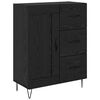 vidaXL Highboard med skuffe Sort eg 69,5 x 34 x 90 cm Konstrueret tr&aelig;