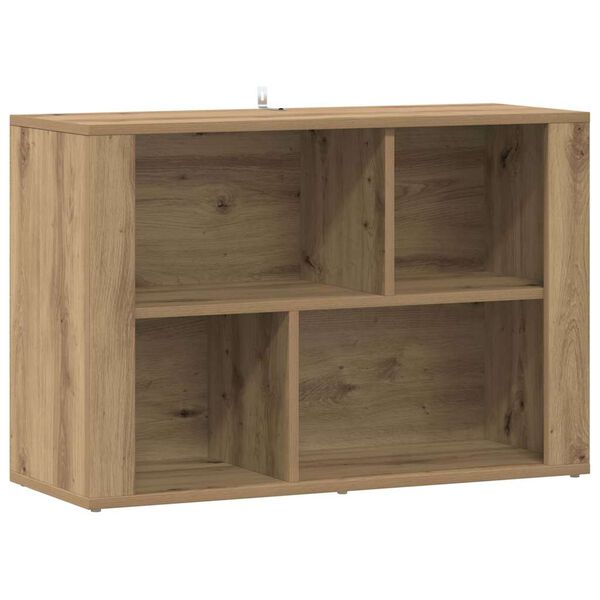 vidaXL Sideboard Artisan Egetræ 80 x 30 x 53 cm Konstrueret træ