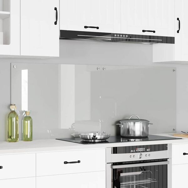 vidaXL Køkken bagvæg Transparent 80 x 60 cm hærdet glas