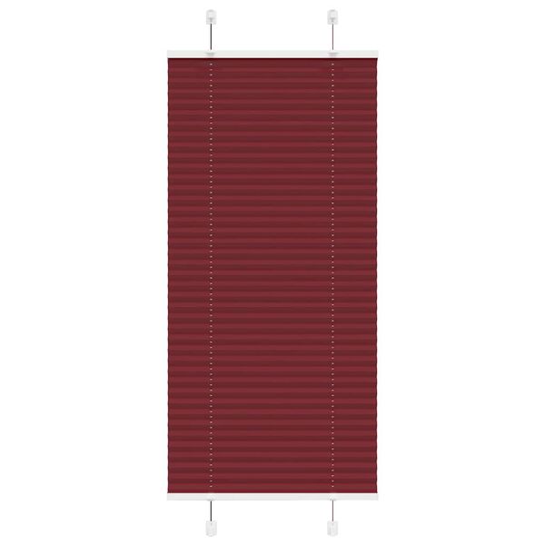 vidaXL Pliss&eacute;gardin Bordeauxr&oslash;d 60x100 cm Stofbredde 59,4 cm Polyester