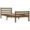 vidaXL sengeramme 75x190 cm Small Single massivt tr&aelig; gyldenbrun
