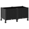 vidaXL Havekrukke med hjul Sort 80 x 40 x 44 cm PP