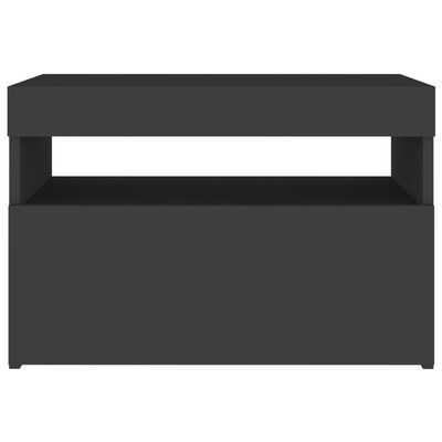 vidaXL tv-borde med LED-lys 2 stk. 60x35x40 cm grå