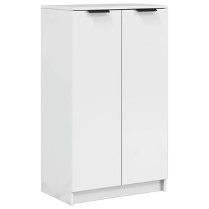 vidaXL skoskab 59x35x100,5 cm konstrueret tr&aelig; hvid h&oslash;jglans