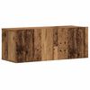 vidaXL væghængte tv-skabe 3 stk. konstrueret træ antikt træ