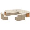 vidaXL sofas&aelig;t til haven 13 dele med hynder polyrattan beige