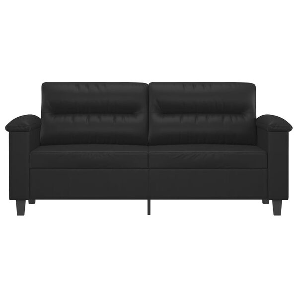 vidaXL 2-personers sofa 140 cm kunstl&aelig;der sort