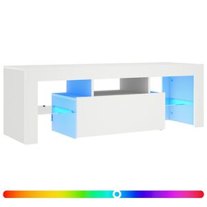 vidaXL tv-skab med LED-lys 120x35x40 cm hvid