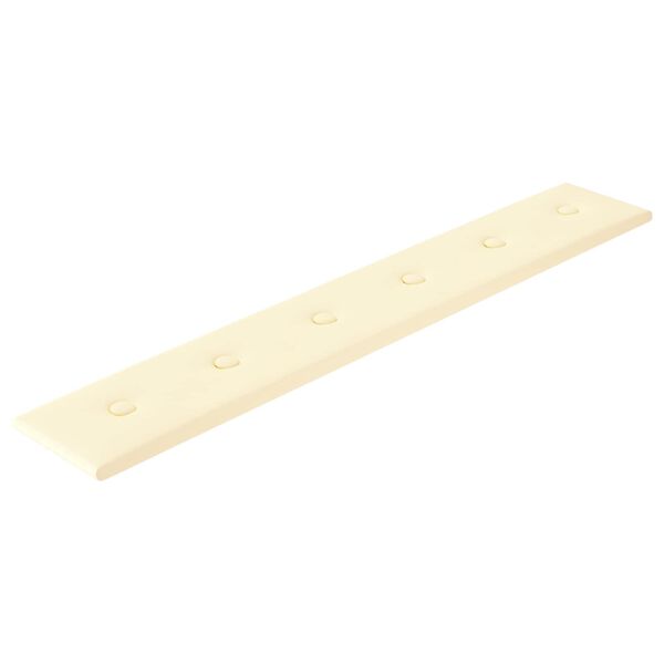 vidaXL V&aelig;ghovedg&aelig;rde 12 pcs Creme 90 x 15 cm Faux l&aelig;der