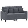 vidaXL 2-personers sofa 120 cm velour m&oslash;rkegr&aring;