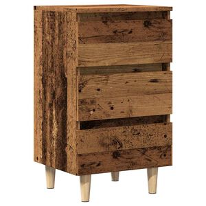 vidaXL sengebord 40x35x69 cm konstrueret tr&aelig; antikt tr&aelig;