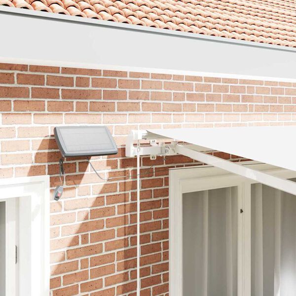 vidaXL Utr&aelig;kkelig Markise Hvid 350 x 250 cm Stof og st&aring;l